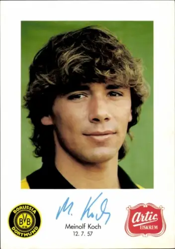 Autogrammkarte Fußballer Meinolf Koch, Borussia Dortmund / BVB 09, Autogramm