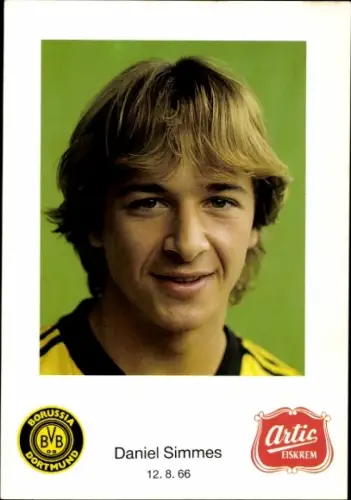 Autogrammkarte Fußballer Daniel Simmes, Borussia Dortmund / BVB 09, Autogramm
