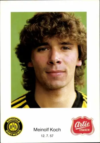 Autogrammkarte Fußballer Meinolf Koch, Borussia Dortmund / BVB 09, Autogramm