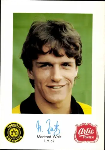 Autogrammkarte Fußballer Manfred Walz, Borussia Dortmund / BVB 09, Autogramm