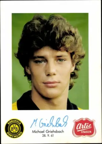 Autogrammkarte Fußballer Michael Griehsbach, Borussia Dortmund / BVB 09, Autogramm