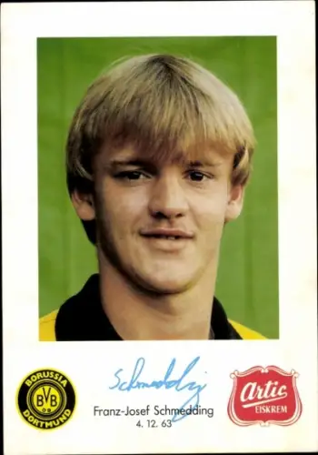Autogrammkarte Fußballer Franz Josef Schmedding, Borussia Dortmund / BVB 09, Autogramm