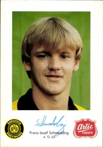 Autogrammkarte Fußballer Franz Josef Schmedding, Borussia Dortmund / BVB 09, Autogramm