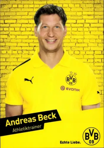 Autogrammkarte Athletiktrainer Andreas Beck, Borussia Dortmund / BVB 09