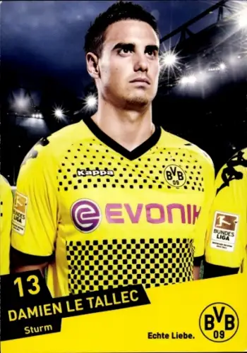 Autogrammkarte Fußballer Damien le Tallec, Borussia Dortmund / BVB 09