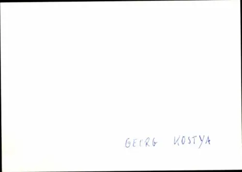 Ak Radiomoderator Georg Kostya, Portrait, Autogramm