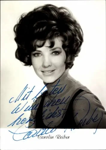 Ak Fernsehmoderatorin Carolin Reiber, Portrait, Autogramm