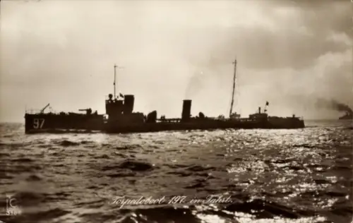 Ak Deutsches Kriegsschiff, Torpedoboot 197 in Fahrt, Kaiserliche Marine