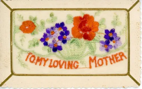 Seidenstick Ak Glückwunsch, Blumen