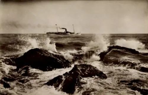 Ak Dampfschiff auf der Ostsee, Seebäderdampfer, nach Originalen von Karl Bitterling, Göhren Rügen