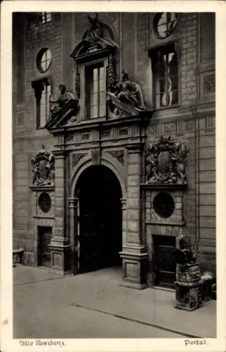 Ak München, Königliche Residenz, alte Residenz, Portal