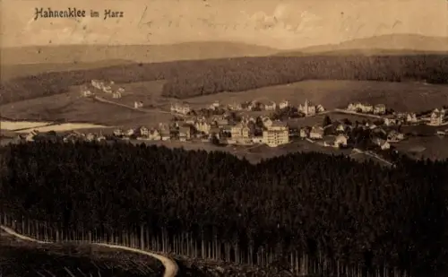 Ak Hahnenklee Bockswiese Goslar im Harz, Landschaftsaufnahme, Hahnenklee, Harz, Wälder, Häuser