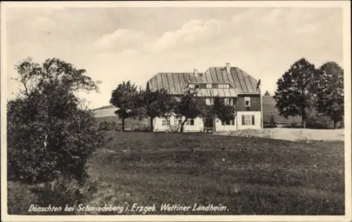 Ak Dönschten Dippoldiswalde Osterzgebirge, Wettiner Landheim