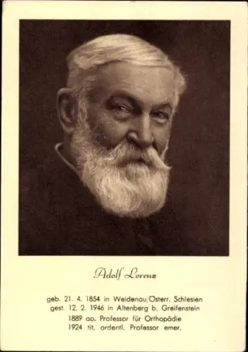 Ak Professor Adolf Lorenz, Portrait
