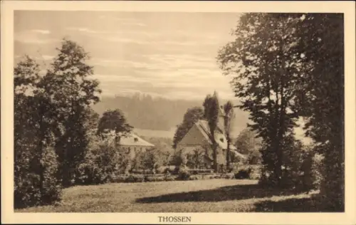 Ak Thossen Weischlitz im Vogtland, Teilansicht