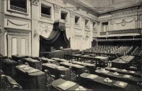 Ak Den Haag Südholland Niederlande, Sitzungssaal, Veerzaal, Tweede Kamer, Staatengeneral,  