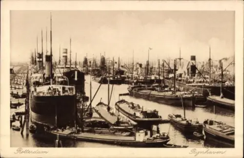Ak Rotterdam Südholland Niederlande, Hafenansicht, Schiffe,  Rynhaven