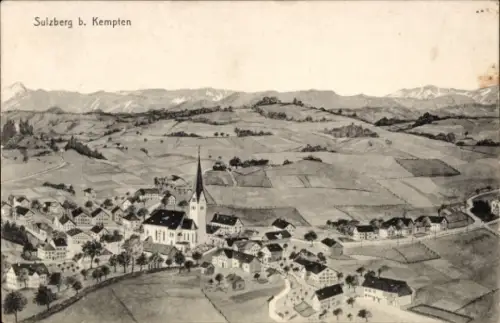 Künstler Ak Sulzberg im Oberallgäu, Gesamtansicht