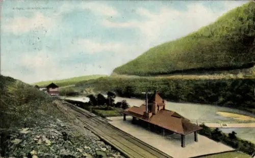 Ak Kittanning Pennsylvania USA, Bahnhof
