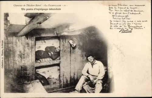 Lied Ak Chansons de Theodore Botrel, La Paimpolaise IV, un poste d'equipage islandais