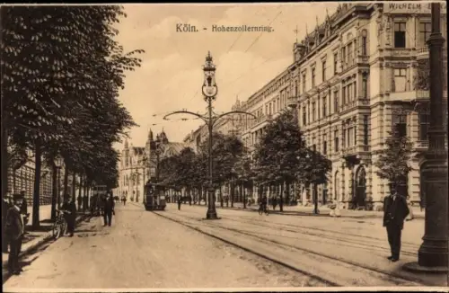 Ak Köln am Rhein, Hohenzollernring, Straßenbahn