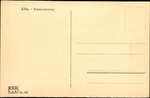 Ak Köln am Rhein, Hohenzollernring, Straßenbahn