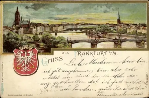 Wappen Litho Frankfurt am Main, Totalansicht der Ortschaft