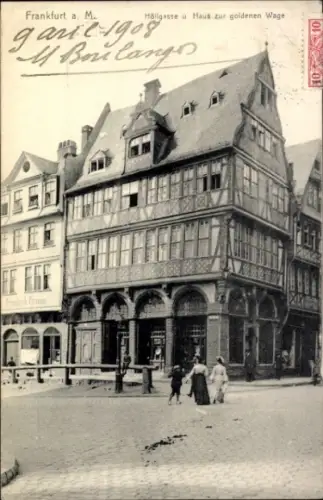 Ak Frankfurt am Main, Haus zur goldenen Wage