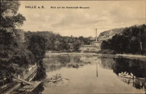 Ak Halle an der Saale, Saalschloss Brauerei