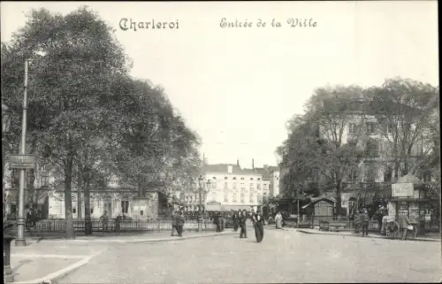 Ak Charleroi Wallonien Hennegau, Entree de la Ville