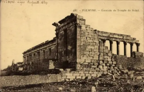 Ak Palmyra Syrien, Enceinte du Temple du Soleil, Sonnentempel, Ruinen