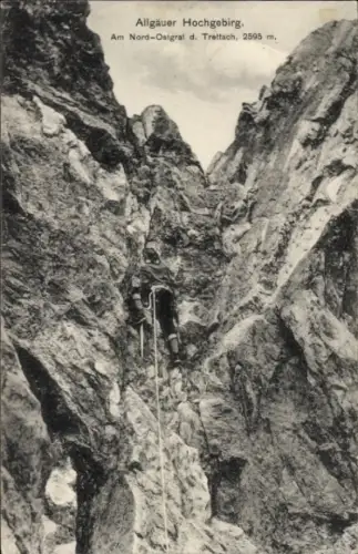 Ak Oberstdorf im Oberallgäu, Am Nord-Ostgrat d. Trettach