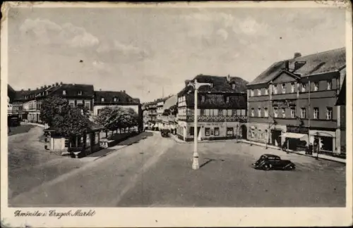 Ak Zwönitz im Erzgebirge Sachsen, Markt