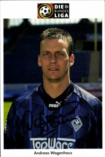 Autogrammkarte Fußballer Andreas Wagenhaus, SV Waldhof Mannheim 07, Autogramm