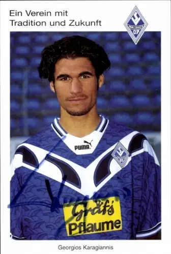 Autogrammkarte Fußballer Georgios Karagiannis, SV Waldhof Mannheim 07, Autogramm