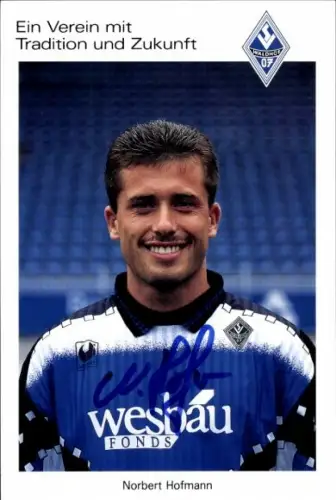 Autogrammkarte Fußballer Norbert Hofmann, SV Waldhof Mannheim 07, Autogramm