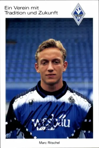 Autogrammkarte Fußballer Marc Ritschel, SV Waldhof Mannheim 07, Autogramm