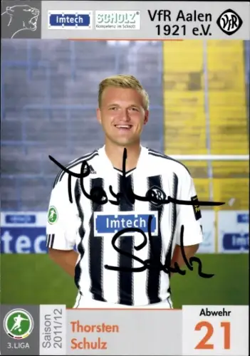 Autogrammkarte Fußballer Thorsten Schulz, VfR Aalen, Autogramm