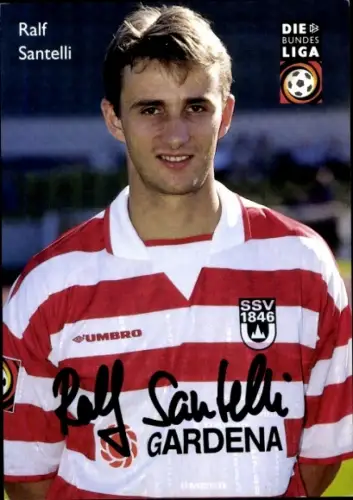 Autogrammkarte Fußballer Ralf Santelli, SSV Ulm 1846, Autogramm