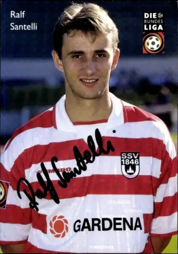 Autogrammkarte Fußballer Ralf Santelli, SSV Ulm 1846, Autogramm