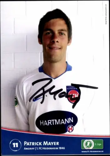 Autogrammkarte Fußballer Patrick Mayer, 1. FC Heidenheim 1846, Autogramm