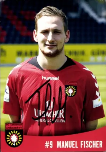Autogrammkarte Fußballer Manuel Fischer, SV Sonnenhof Großaspach, Autogramm