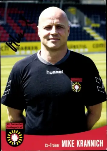Autogrammkarte Co Trainer Mike Krannich, SV Sonnenhof Großaspach, Autogramm