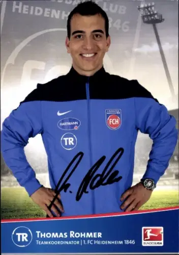 Autogrammkarte Teamkoordinator Thomas Rohmer, 1. FC Heidenheim 1846, Autogramm