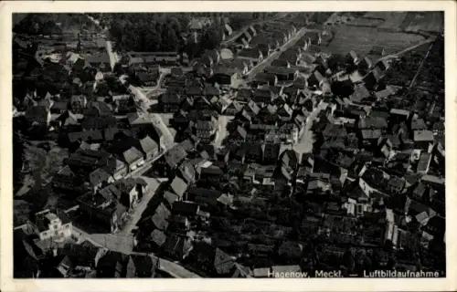 Ak Hagenow in Mecklenburg, Fliegeraufnahme
