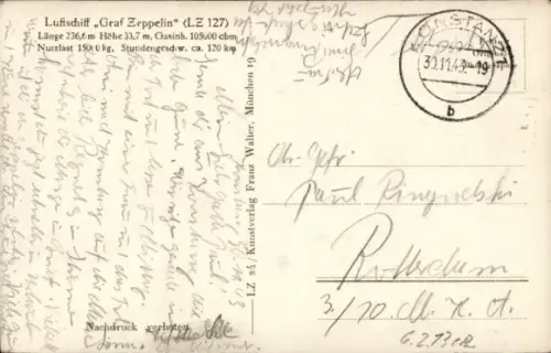 Ak Luftschiff Graf Zeppelin, LZ 127