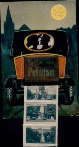 Leporello Ak Potsdam, Schloss Sanssouci