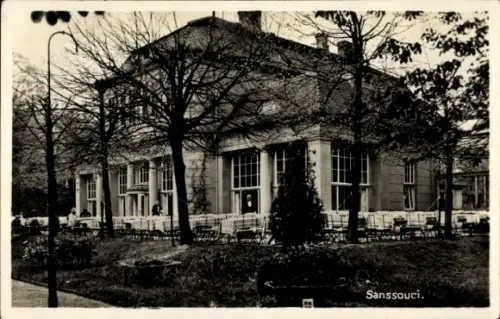 Ak Potsdam Sanssouci, Restaurant und Kaffee Zur Historischen Mühle