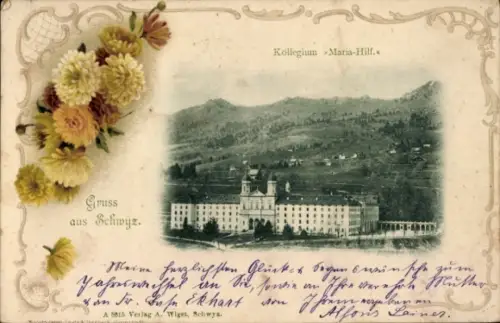 Passepartout Ak Schwyz Stadt Schweiz, Kollegium Maria-Hilf