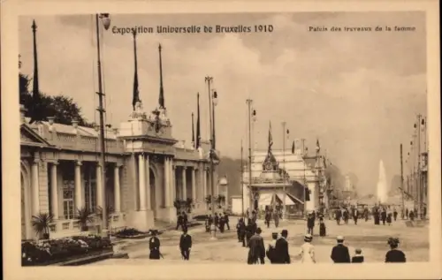 CPA Exposition Universelle de Bruxelles 1910, Palais des traveaux de la femme